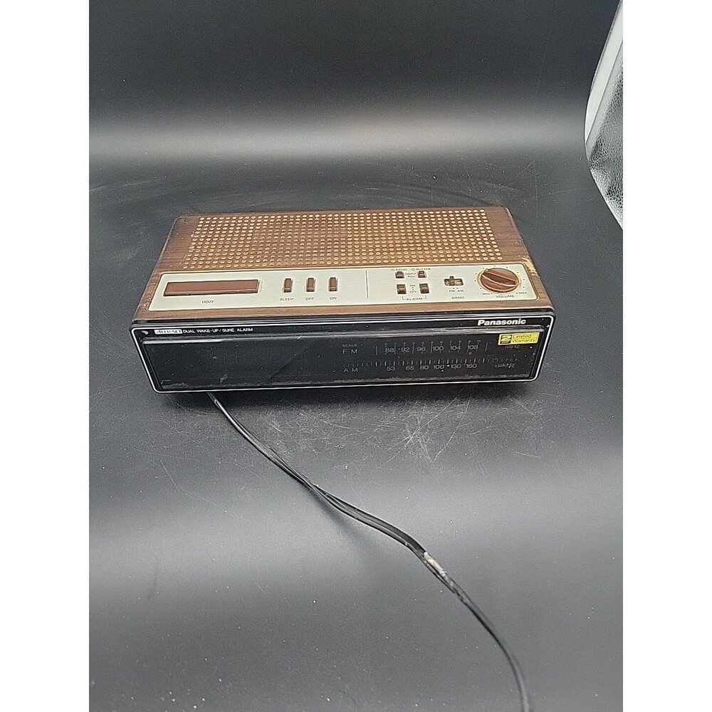 Vintage Panasonic RC-6215 Wood Cabinet Style Japanese Quality AccuSet Dual Alarm